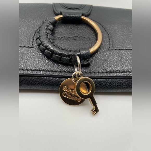 See By Chloe - Hana Long Wallet Bifold | Gold Hardware - Braided Ring & Key - Picture 4 of 16